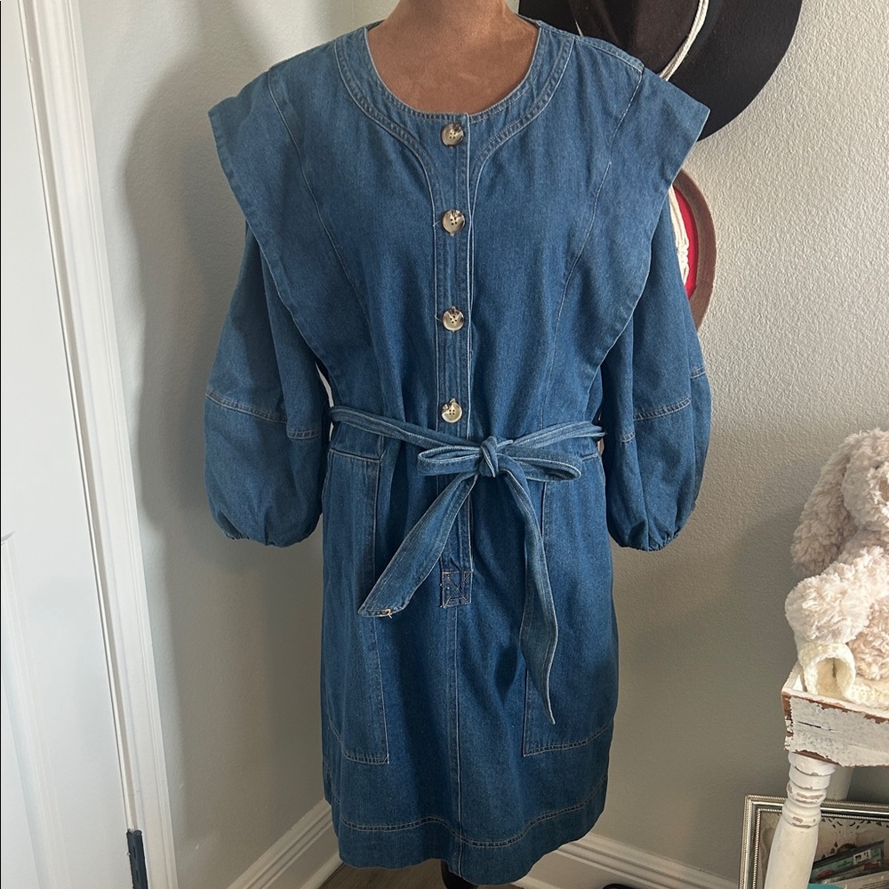 Ellison Blue Denim Dress with Belt